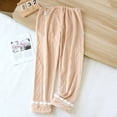 thumbnail image 1 of Vetsdori Womens Flannel Pajamas Pants Soft Lightweight Pj Bottoms Holiday Sleep Pants Sleepwear Holiday Lounge Pants for Women Solor Color, 1 of 3