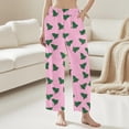 thumbnail image 1 of Vetsdori Womens Flannel Pajamas Pants Soft Sleep Pants Pj Bottoms Printed PJS Sleepwear Wide Leg Holiday Lounge Pants for Women,Pink, 1 of 5
