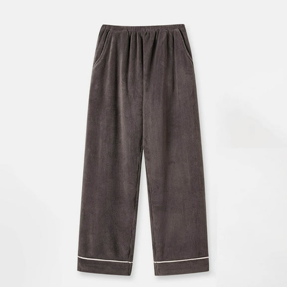 Vetsdori Womens Fleece Pajamas Pants Plus Size Soft Pj Bottoms Plain Sleepwear Wide Leg Pj Pants Lounge Pants for Women Elastic Waist