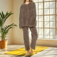 thumbnail image 1 of Vetsdori Womens Fleece Pajamas Soft Nightwear Sets , Thick Thermal Home Sleepwear Loungewear for Women, 1 of 7