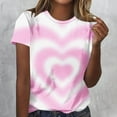 thumbnail image 1 of Vetsdori Womens Graphic Tops Summer Short Sleeve Blouses Cute,Holiday Pullover Crew Neck Valentine Shirts for Junior, 1 of 5