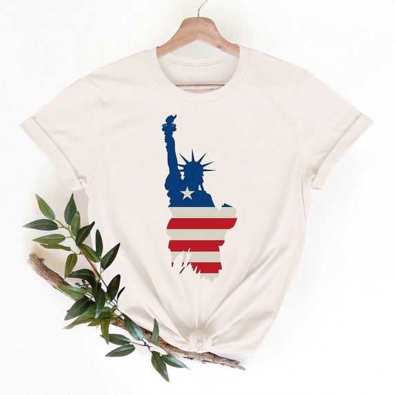 Vetsdori Womens Patriotic Shirts Short Sleeve Red White and Blue Pullover Summer USA Years Anniversary,Casual Fourth of July Graphic Fashion Shirts for Women Independence Day