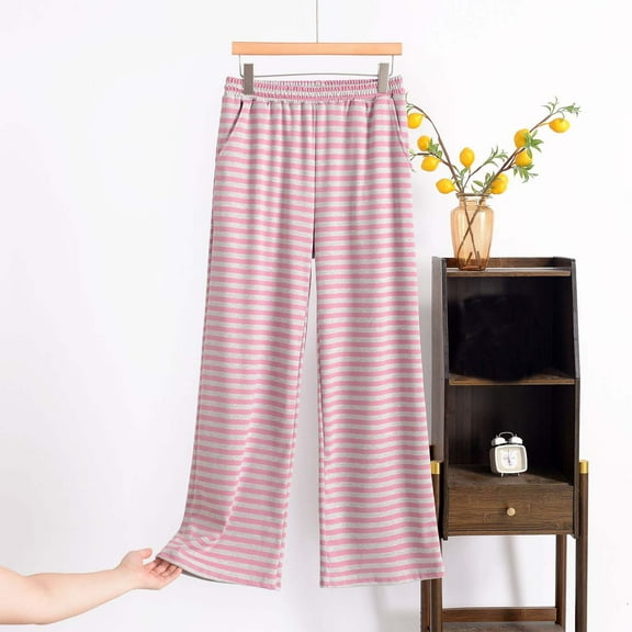 Vetsdori Womens Plus Size Pajamas Pants Checkered Fashion Sleepwear Soft PJS, Lightweight Sleep Pants for Women Elastic Waist,Hot Pink