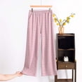 thumbnail image 1 of Vetsdori Womens Plus Size Pajamas Pants PJS Checkered Sleepwear Soft Spring Summer Lightweight Wide Leg Sleep Pants for Women Home,Hot Pink, 1 of 9