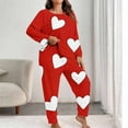 thumbnail image 1 of Vetsdori Womens Plus Size Pajamas Sets 2 Piece PJS Sets Sleepwear, Long Sleeve Tops Pants Sleepwear Pjs for Women, 1 of 6