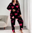 thumbnail image 1 of Vetsdori Womens Plus Size Pajamas Sets 2 Piece PJS Sets Sleepwear, Long Sleeve Tops Pants Sleepwear Pjs for Women, 1 of 6