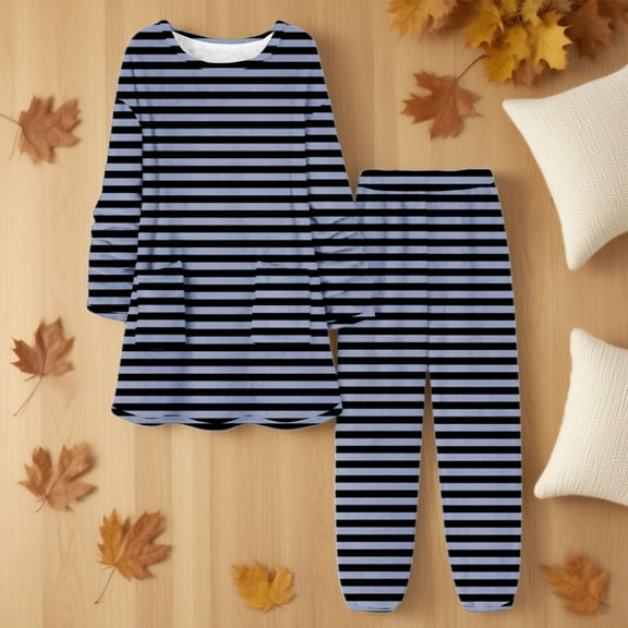 Vetsdori Womens Plus Size Pajamas Sets Long Sleeve Casual Nightwear Flannel Fleece 2 Pieces,Home Pockets Pajamas for Women Soft