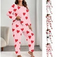 thumbnail image 1 of Vetsdori Womens Plus Size Pajamas Soft Nightwear Sets Sleepwear,Winter PJS Loungewear for Women, 1 of 6