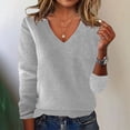 thumbnail image 1 of Vetsdori Womens Plus Size Sweaters Knitting Pullover Loose Winter Solid Long Sleeve Soft Tops for Women, 1 of 6