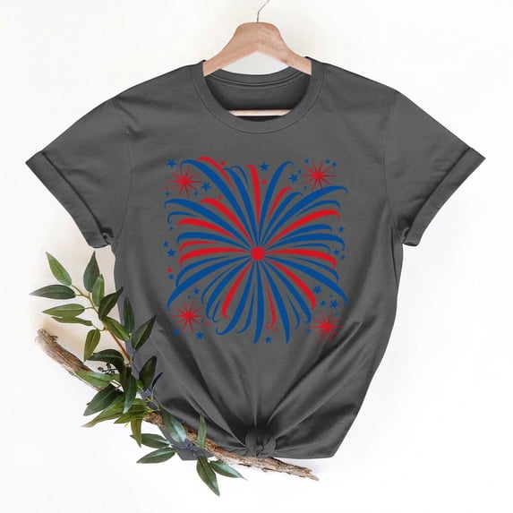 Vetsdori Womens Red White and Blue T Shirts Casual Summer Pullover USA Years Anniversary Crew Neck Graphic Patriotic,July 4th Independence Day Tops for Women Short Sleeve