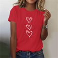 thumbnail image 1 of Vetsdori Womens Short Sleeve Shirts Graphic Summer Pullover Young Adult Cotton Workout,Cute Blouses Casual Gifts for Her Tops for Junior Valentines, 1 of 8