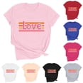 thumbnail image 1 of Vetsdori Womens Short Sleeve Shirts Valentine Summer Blouses Graphic,Cute Plus Size Pullover Trendy Tops for Junior Crew Neck, 1 of 7