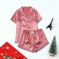 thumbnail image 1 of Vetsdori Womens Shorts & Top Pajamas Sets Button up Casual Homewear Pockets Soft Sleepwear Lightweight Pajamas for Women 2 Pieces, 1 of 7