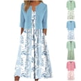 thumbnail image 1 of Vetsdori Womens Sleeveless Midi Dresses 2 Piece Floral Print Slip Dress Summer Casual Tank,Sundress V-Neck Dresses for Women Lightweight, 1 of 9