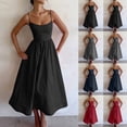 thumbnail image 1 of Vetsdori Womens Sleeveless Midi Dresses Sundress Slip Dress Plain,Summer Pleated Outfits Tank Dress for Women Holiday, 1 of 6