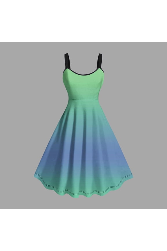 Womens Sleeveless Mini Dresses Graphic Beach Slip Dress Tank,Sundress Summer Holiday Lightweight Dress for Ladies Plus Size