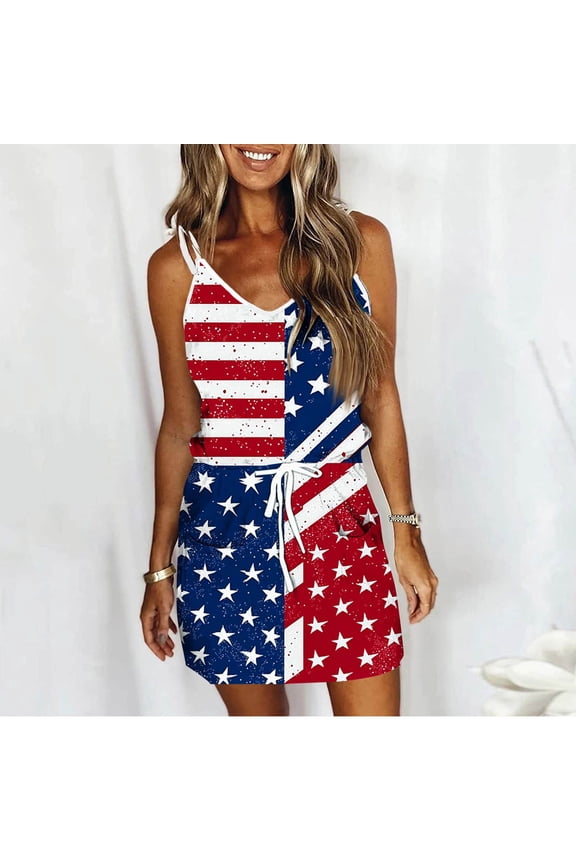 Womens Sleeveless Mini Dresses Graphic Slip Dress Tunic Casual Summer,V-Neck Dress for Junior Tank