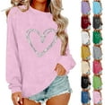 thumbnail image 1 of Vetsdori Womens Sweatshirts Pullover Crew Neck Shirts Love Heart, Gifts for Girlfriend Valentine Sweatshirts for Women Valentine's Days, 1 of 5
