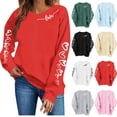 thumbnail image 1 of Vetsdori Valentine Sweatshirts for Women Gifts for Girlfriend Valentine's Days Tops Pullover Womens Sweatshirts Crew Neck, 1 of 5