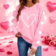 thumbnail image 1 of Vetsdori Valentine Sweatshirts for Women Gifts for Girlfriend Tops Valentine's Days Pullover, Pink Loose Womens Sweatshirts Crew Neck, 1 of 8