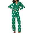 thumbnail image 1 of Vetsdori Womens Valentines Pajama Sets Plus Size Soft Sleepwear Nightwear Gifts for Girlfriend Love Heart Valentines Day Pajamas for Women Short Sleeved Tops Long Pants, 1 of 6