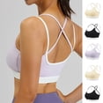 thumbnail image 1 of Vetsdori Womens Wirefree Sports Bras Racerback Workout Bralette Padded,Lightweight Bras for Women Soft, 1 of 8