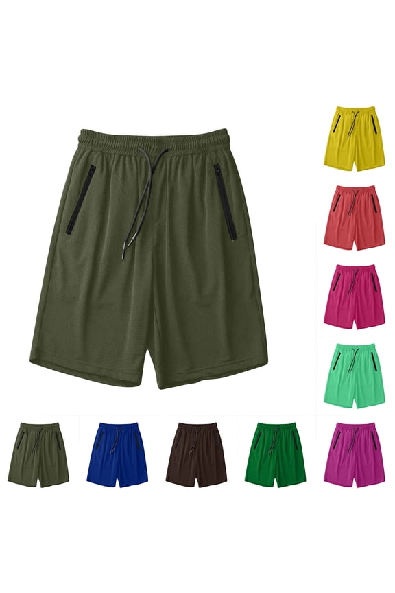 Workout Athletic Shorts for Men Pockets Drawstring Short Pants Stretch Running,Dry Fit Summer Moisture Wicking Mens Shorts Breathable