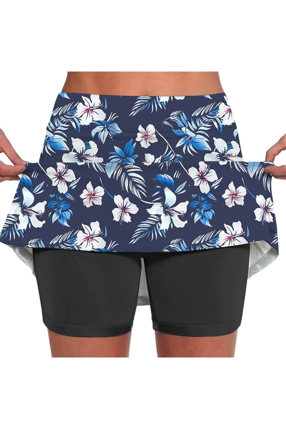 Workout Skorts for Women Summer Shorts Tennis Floral Print Yoga,Casual Womens Skirts