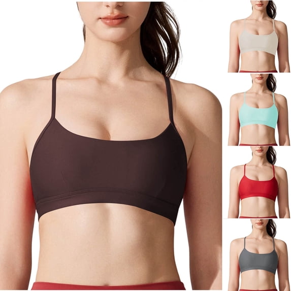 Vetsdori Yoga Sports Bras for Women Wireless Bralette No Padding,Summer Womens Bras Soft