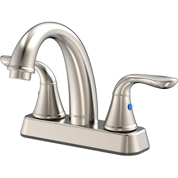 Vetta 4 in. Centerset 2-Handle Bathroom Faucet RV, Apartment, Vessel Sink Faucets in Brushed Nickel