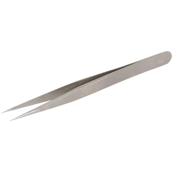 Vetus SA Series Tweezers - SS-SA Extra Long Precision Point - For Eyelash Extensions Application, Stainless Steel, 5.5”