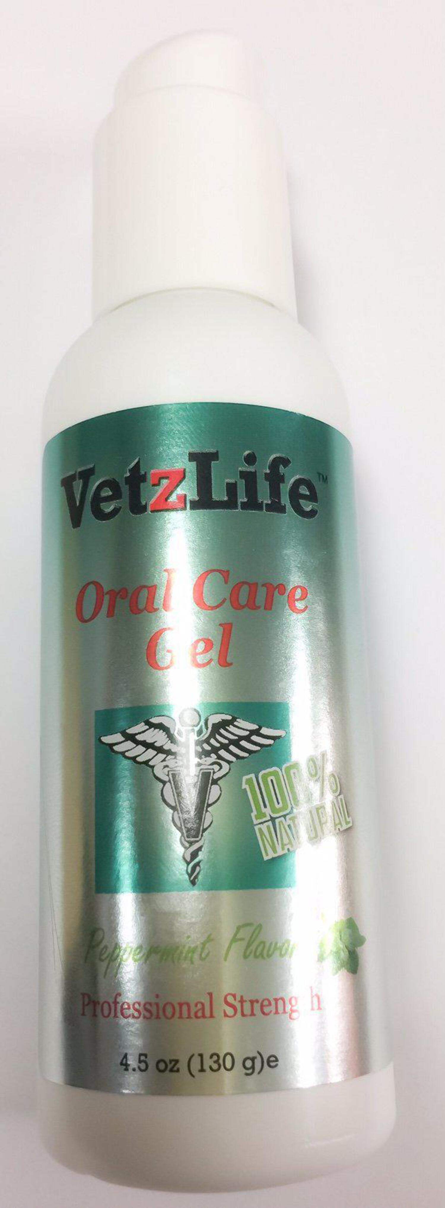 VetzLife Pet Oral Care Gel 100 Dental Care Dogs Cats 4.5 oz