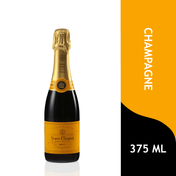 Veuve Clicquot Yellow Label Brut Sparkling White Wine, France, 375 ml Glass Bottle, 12% ABV