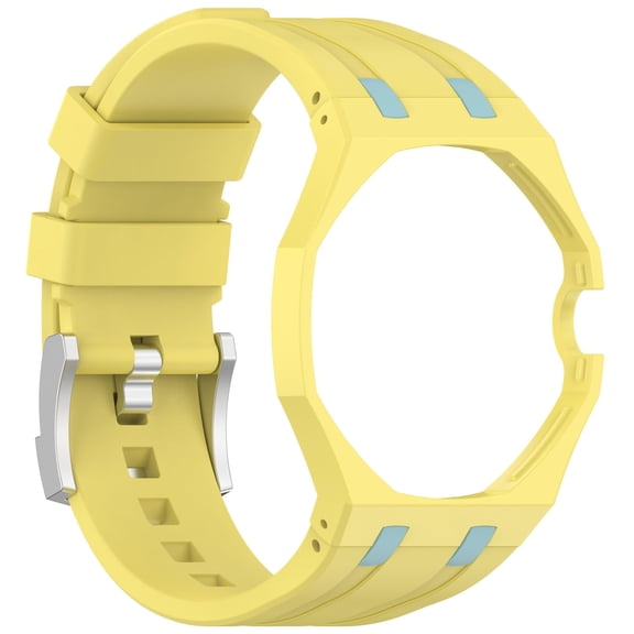 VeveXiao Rugged Case Band Compatible with AP X Swatch Royal Pop Watch Band, Sports Silicone Strap with Shockproof Frame Bumper Case for Men Women Strap
