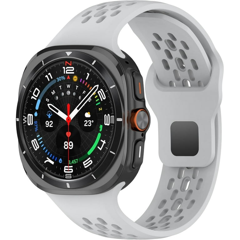 VeveXiao Breathable Sport Band Compatible with Samsung Galaxy Watch 7 Ultra Bands No Gap Soft Silicone Waterproof Replacement Bands for Galaxy Watch 7 Ultra 47mm Women Man Strap Walmart