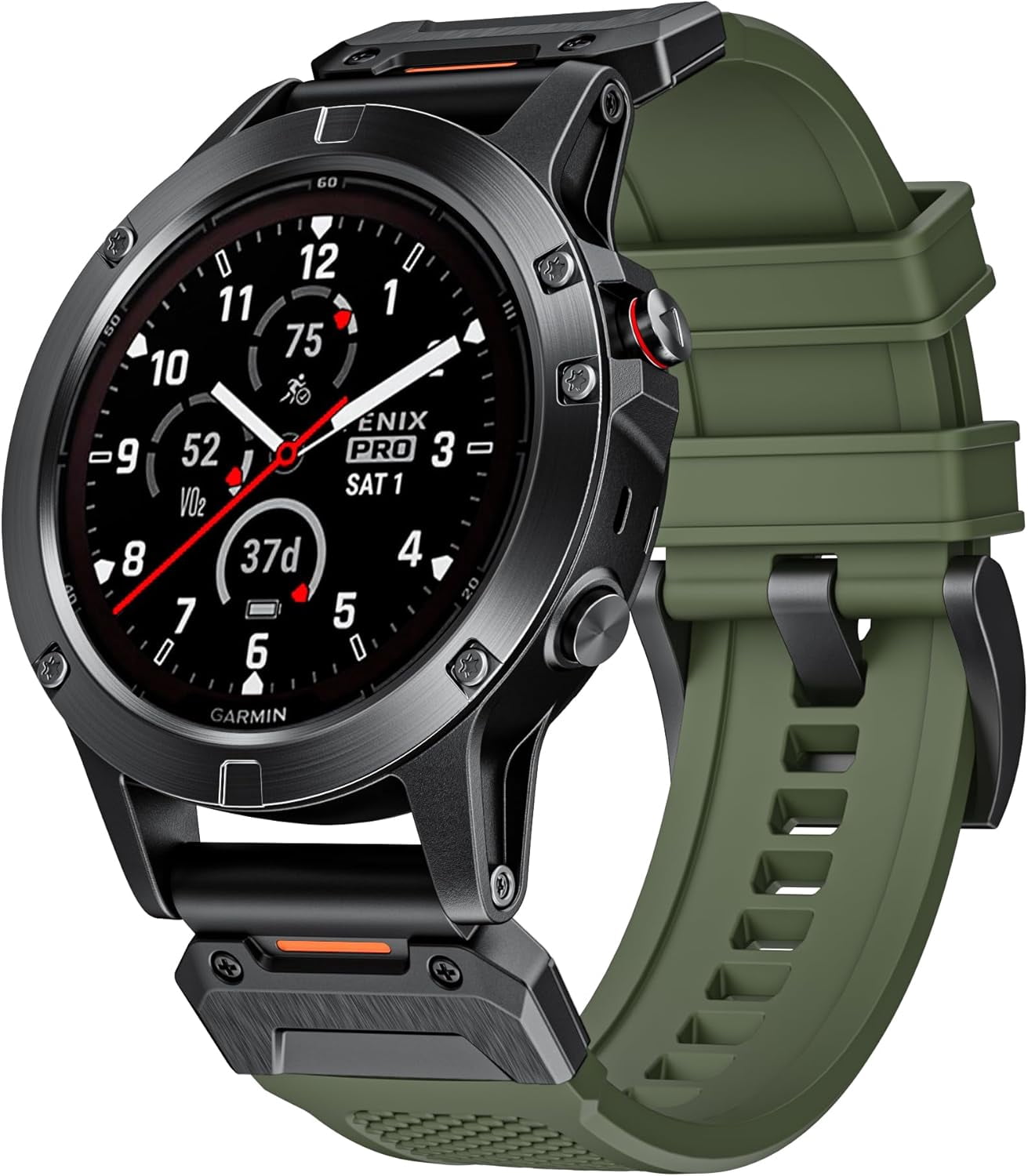 VeveXiao Magnetic Silicone Strap For Garmin Fenix/Epix/Descent – 20mm Quick Fit, 32 N52 Magnets, Sweat Resistant