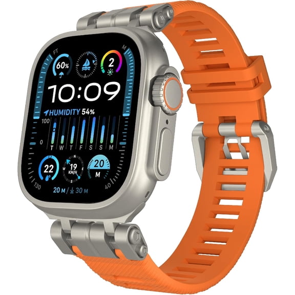 VeveXiao Rugged Armor Strap for Apple Watch Ultra 3 Band 49mm 46mm 45mm 44mm, Silicone Sport Replacement Wristband for iWatch Ultra 2/1 Series 10 9 8 7 6 5 4 3 2 1 SE Men Women Band