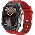 thumbnail image 1 of VeveXiao Rugged Case with Band for Apple Watch Series 10 Bands 46mm (2024), Metal Protective Cover Case with Silicone Strap Shockproof Bumper for iWatch Series 10 46mm Mens Womens Strap, 1 of 7