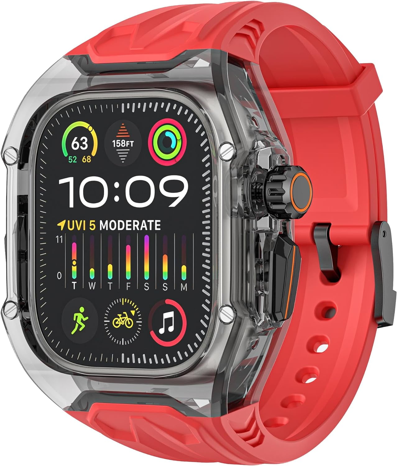 Apple Watch Case – Crystal （Leather）44MM Amazon.com: MAGEASY Protective Case for 44mm Apple Watch SE3