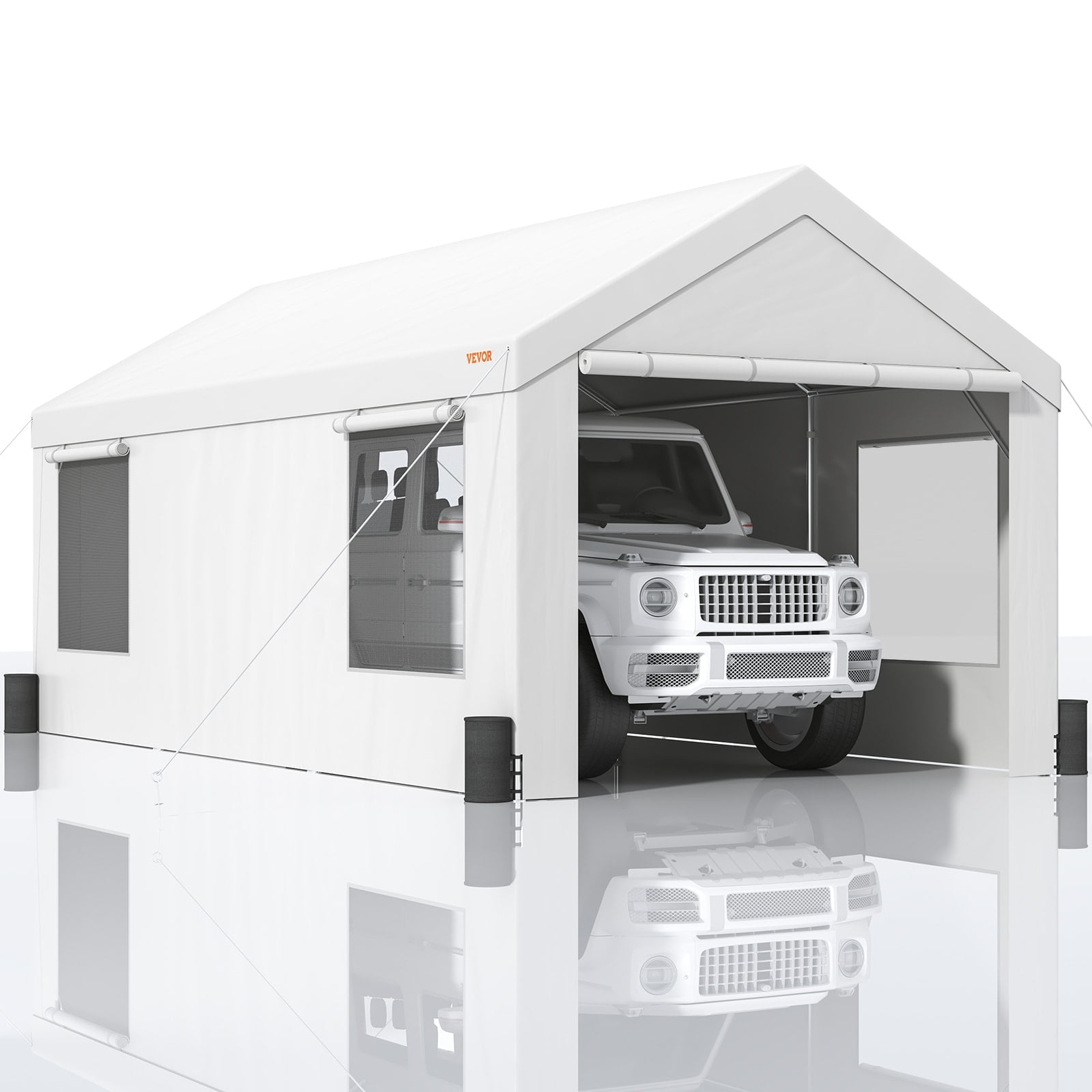 12' x 20' Heavy Duty Portable Carport with Windows