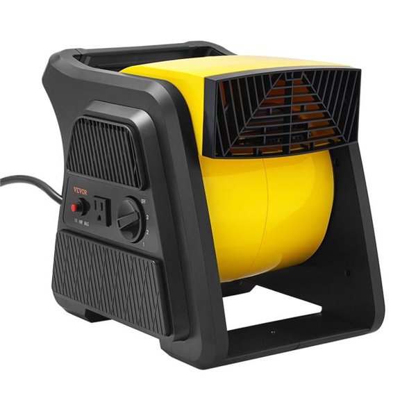 Vevor XZXDMGFJ1700R3R0HV1 600 CFM Pivoting Utility Fan, Black