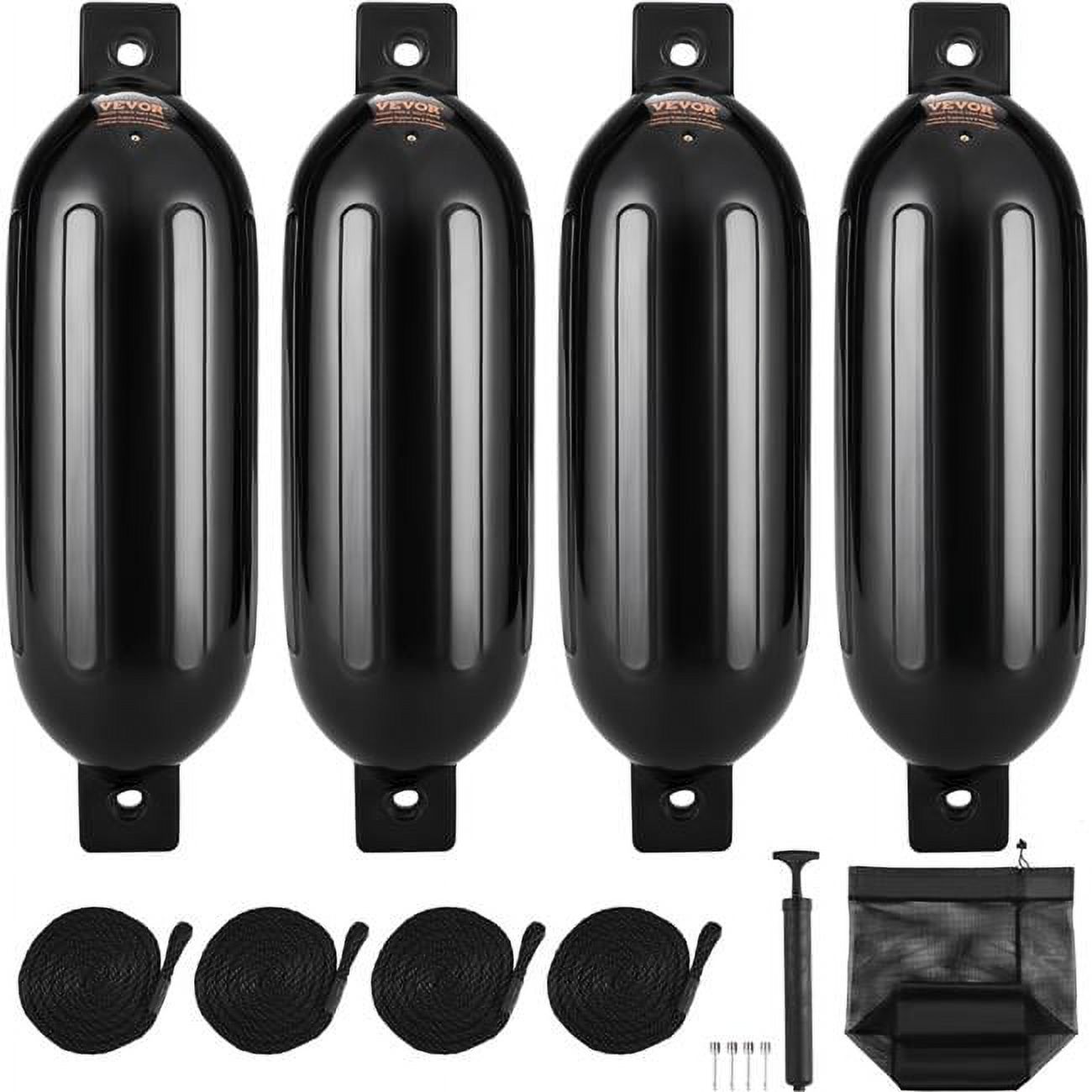 Vevor 8.5 x 26 in. Black Boat Fenders