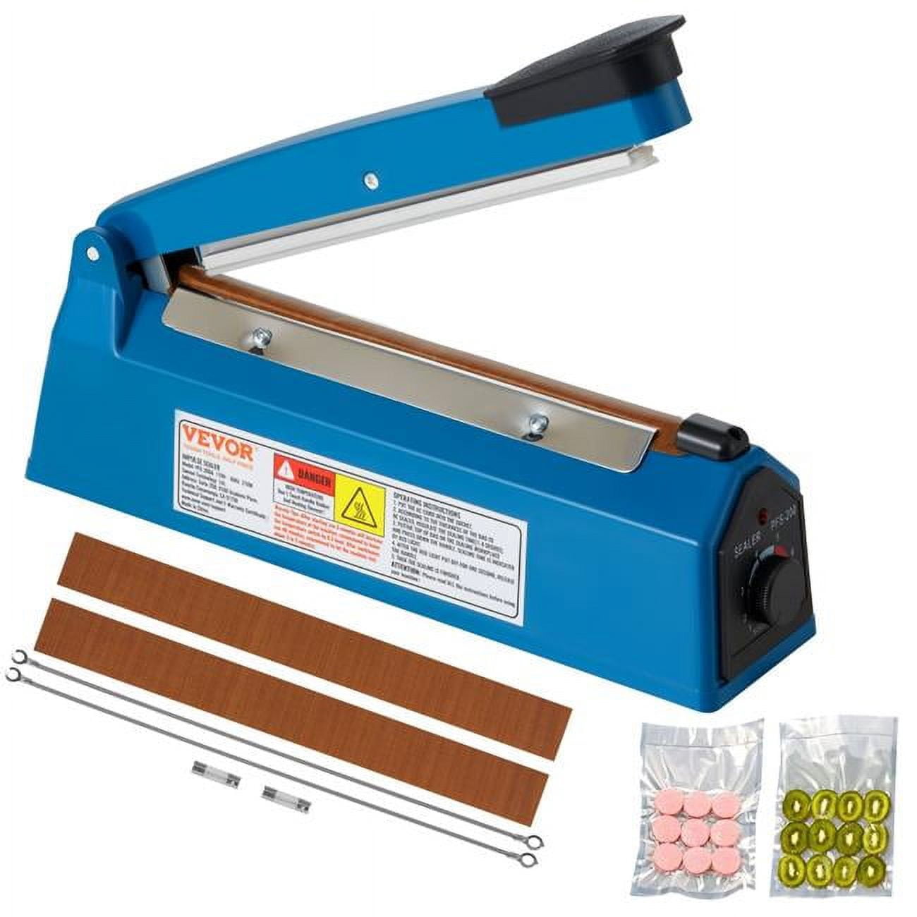 Vevor 8 in. Impulse Sealer Manual Heat Seal Machine with Adjustable