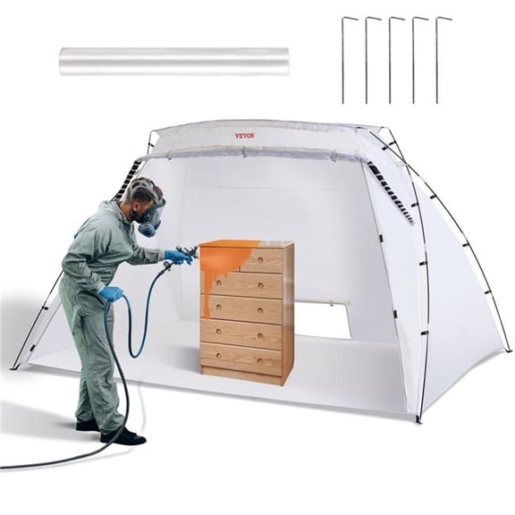 Vevor BXSP1208472IN2YDOV0 10 x 7 x 6 ft. Portable Paint Booth
