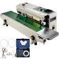 thumbnail image 1 of VEVOR Continuous Bag Band Sealing Machine FR900K Band Sealer Machine with Digital Temperature Control Horizontal Bag Sealer for 0.02-0.08 mm Plastic Bags Continuous Band Sealer w/ Printing Function, 1 of 7