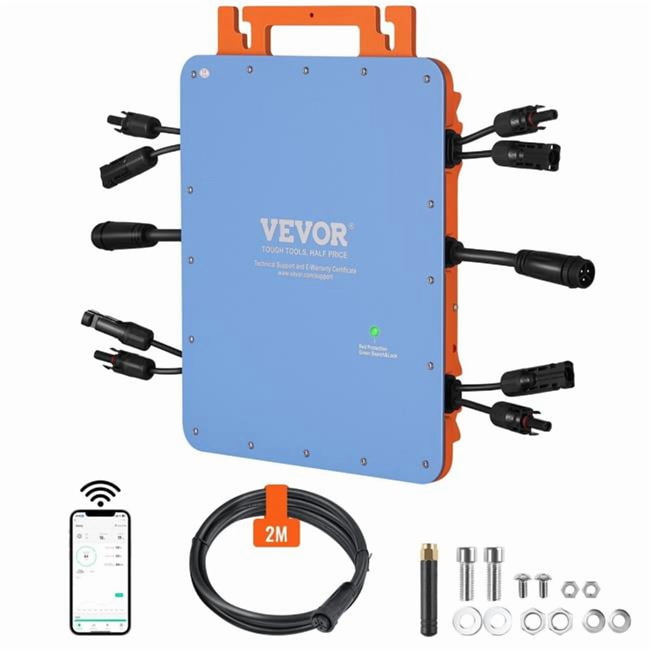 Vevor IP67WXBWNBQ1T6BL4V1 1200W Solar Grid Tie Micro Inverter - Walmart.com