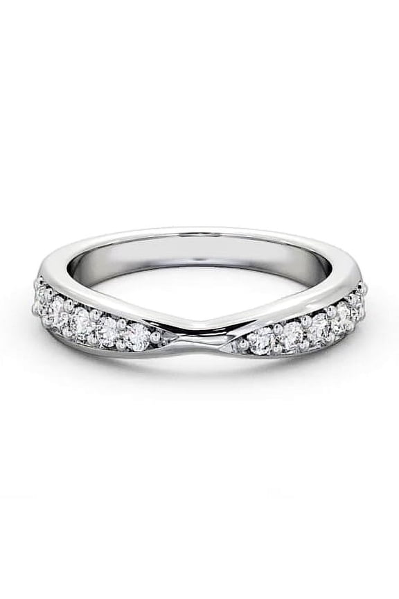 1.8 Ct Round Cut Lab Created Diamond Ring - Eternity Pinched Design in 14K White Gold Plated Metal - Sparkling Engagement Jewelry Fashionable Ring - A Graceful Addition to Fine Jewelry