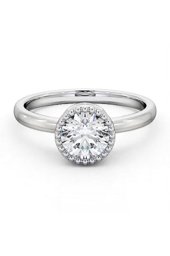 2 Ct Round Cut Lab Created Diamond Engagement Ring - 14K White Gold Plated Basket Ring for Women - Beautiful Wedding Ring - Proposal Gifts - Timeless Jewelry for Special Occasions