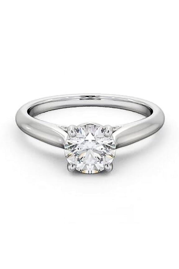 Brilliant 1.4 Ct Round Cut Lab Created Diamond Ring - 14K White Gold Plated Ring - Engagement Wedding Solitaire Ring for Women - Elegant Proposal Ring - Perfect Gift for Her Jewelry