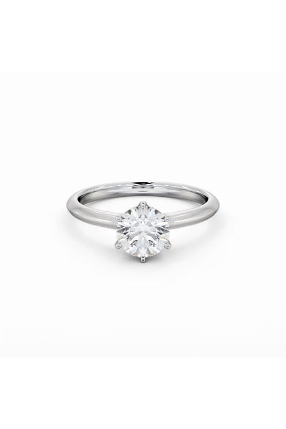 Brilliant 1.9Ct Round Cut Diamond Ring - 14K White Gold Plated Wedding Solitaire Ring for Women's - Engagement Diamond Ring for Women - Daughter Wedding Anniversary Gift - New Year Gift